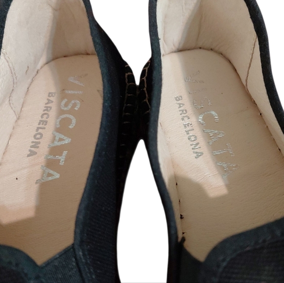 NEW VISCATA Barcelona Black Platform Canvas Espadrilles Womem's size 9.5 - Picture 4 of 10